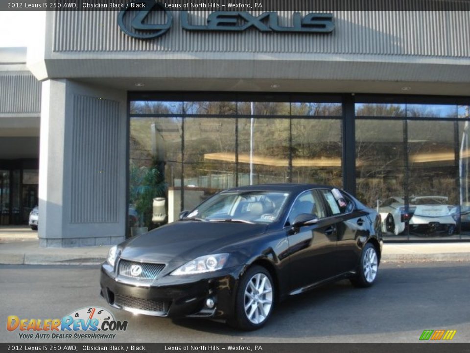 2012 Lexus IS 250 AWD Obsidian Black / Black Photo #1