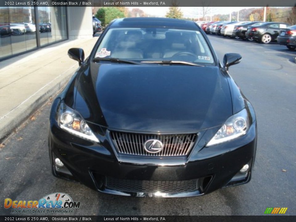 2012 Lexus IS 250 AWD Obsidian Black / Black Photo #3