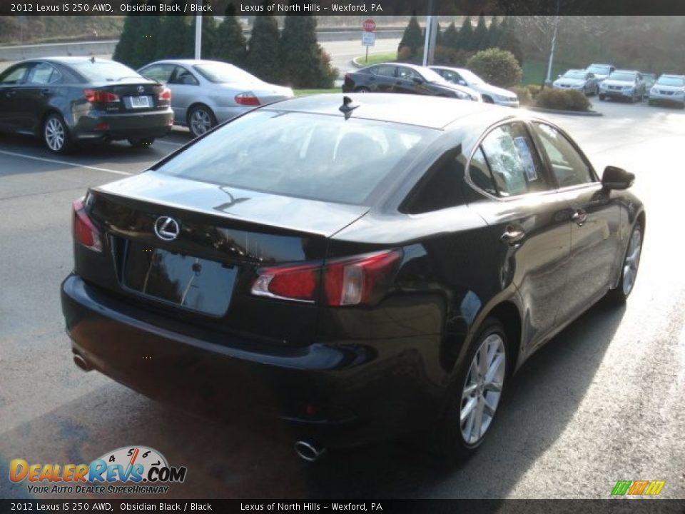 2012 Lexus IS 250 AWD Obsidian Black / Black Photo #5