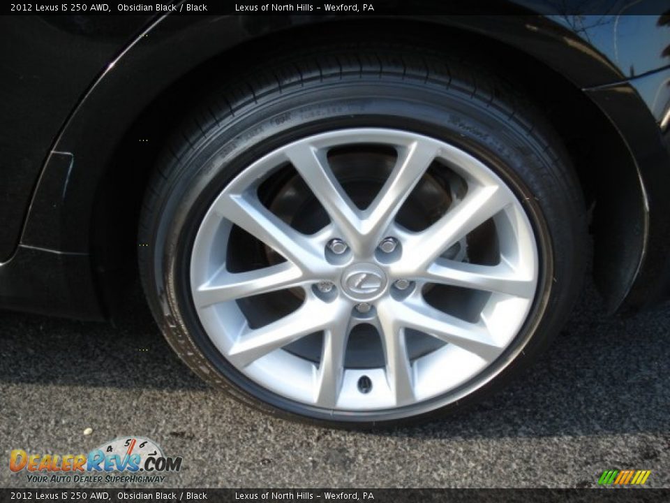 2012 Lexus IS 250 AWD Obsidian Black / Black Photo #8