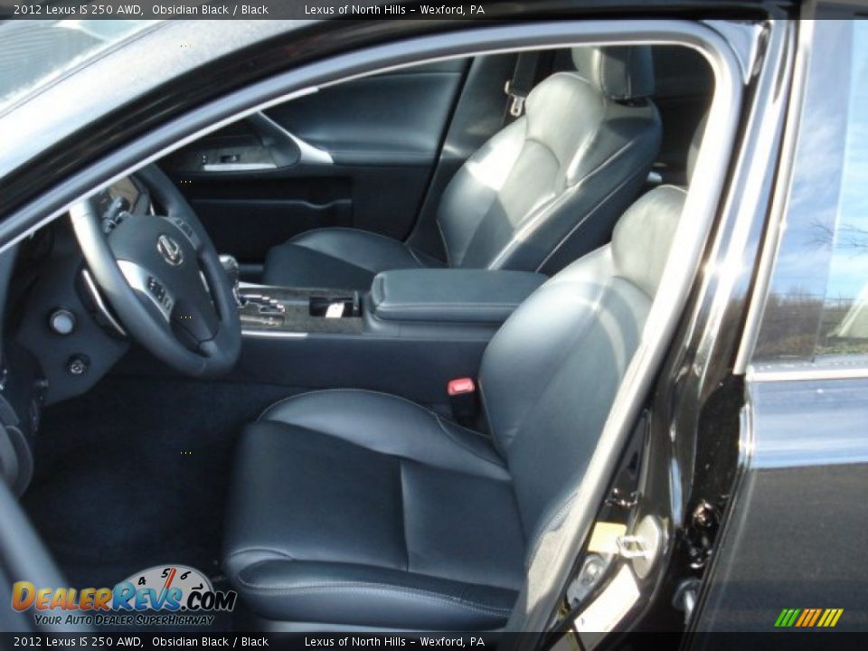 2012 Lexus IS 250 AWD Obsidian Black / Black Photo #10