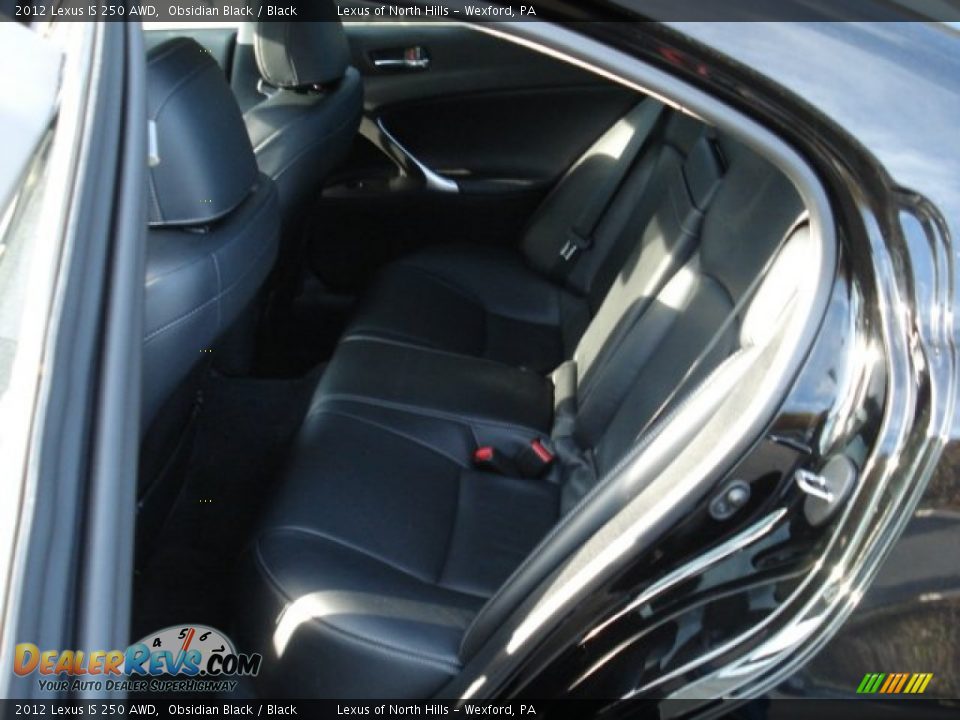 2012 Lexus IS 250 AWD Obsidian Black / Black Photo #11