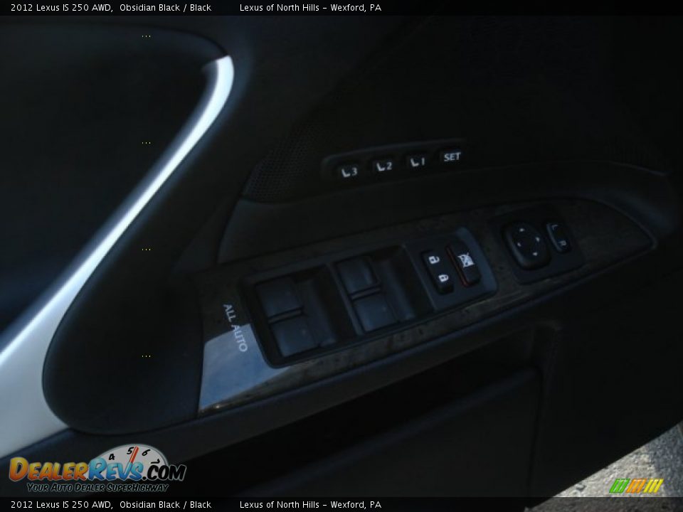 2012 Lexus IS 250 AWD Obsidian Black / Black Photo #12