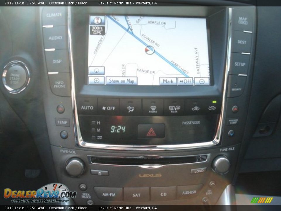 2012 Lexus IS 250 AWD Obsidian Black / Black Photo #15