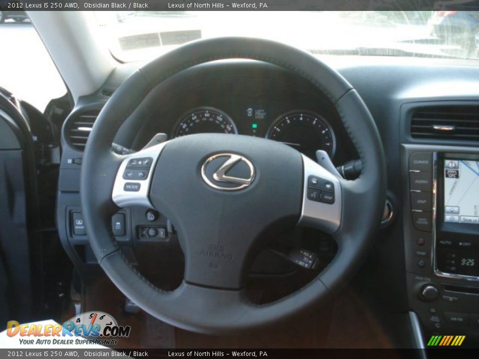 2012 Lexus IS 250 AWD Obsidian Black / Black Photo #18