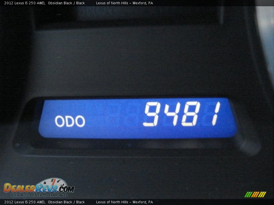 2012 Lexus IS 250 AWD Obsidian Black / Black Photo #19