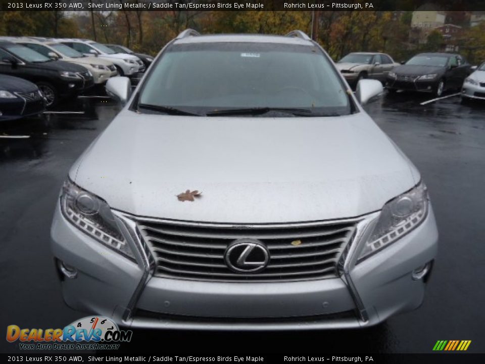 2013 Lexus RX 350 AWD Silver Lining Metallic / Saddle Tan/Espresso Birds Eye Maple Photo #7