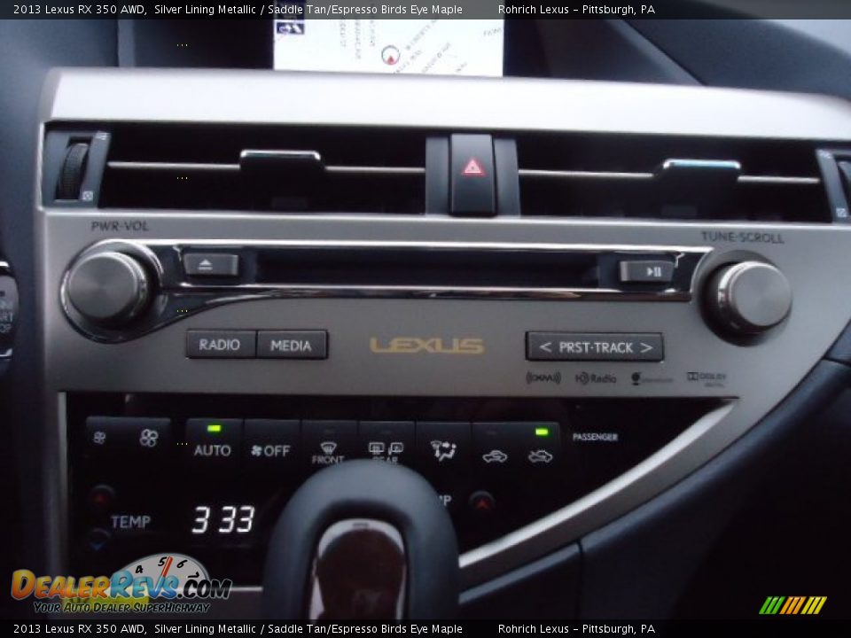 2013 Lexus RX 350 AWD Silver Lining Metallic / Saddle Tan/Espresso Birds Eye Maple Photo #19