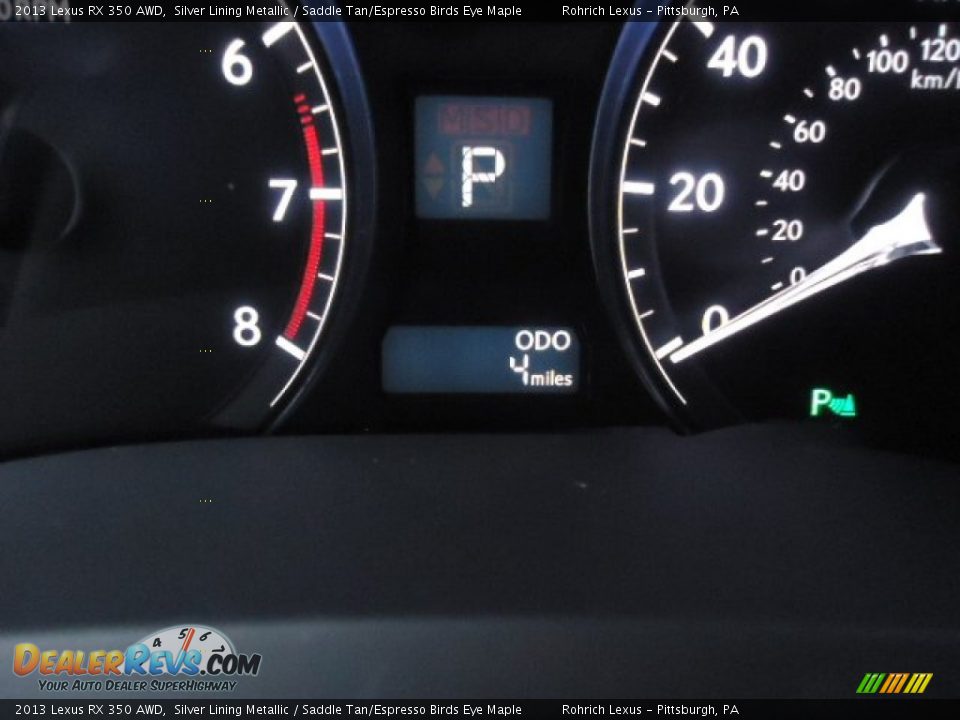 2013 Lexus RX 350 AWD Silver Lining Metallic / Saddle Tan/Espresso Birds Eye Maple Photo #20