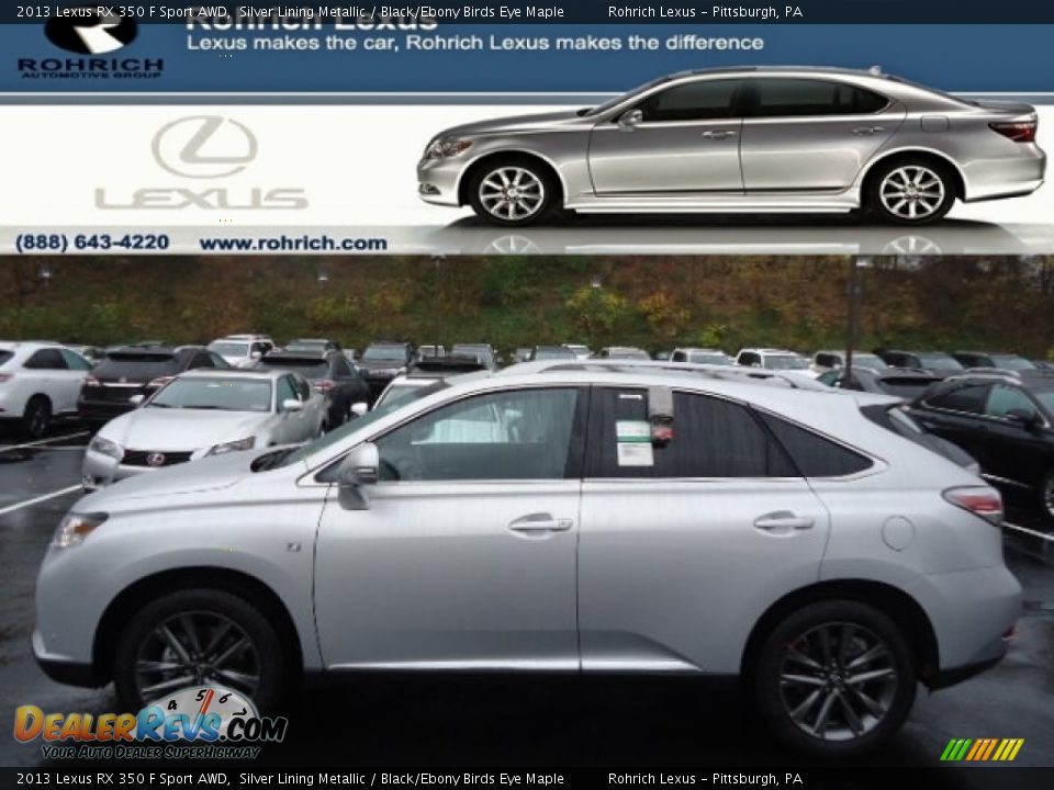 2013 Lexus RX 350 F Sport AWD Silver Lining Metallic / Black/Ebony Birds Eye Maple Photo #1
