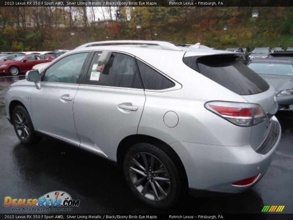 2013 Lexus RX 350 F Sport AWD Silver Lining Metallic / Black/Ebony Birds Eye Maple Photo #2