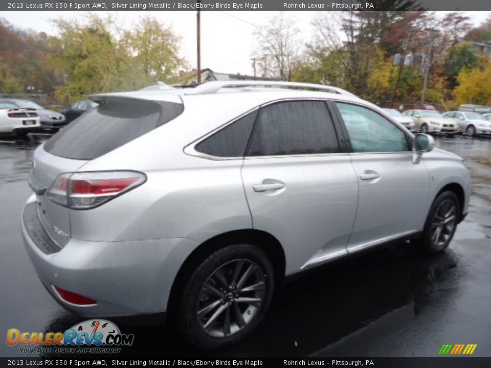 2013 Lexus RX 350 F Sport AWD Silver Lining Metallic / Black/Ebony Birds Eye Maple Photo #4