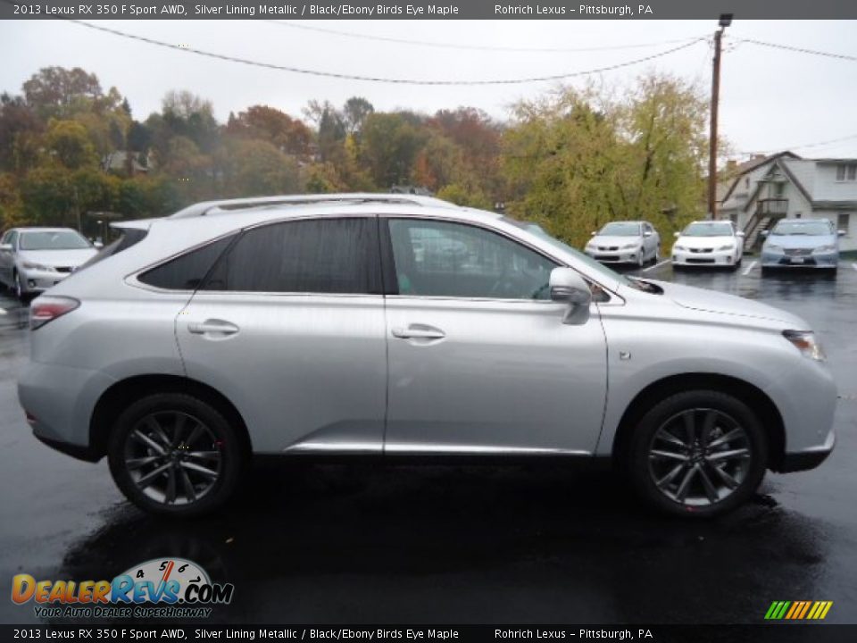 2013 Lexus RX 350 F Sport AWD Silver Lining Metallic / Black/Ebony Birds Eye Maple Photo #5