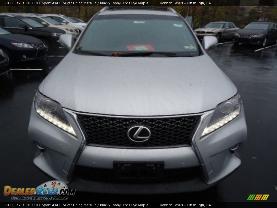 2013 Lexus RX 350 F Sport AWD Silver Lining Metallic / Black/Ebony Birds Eye Maple Photo #7