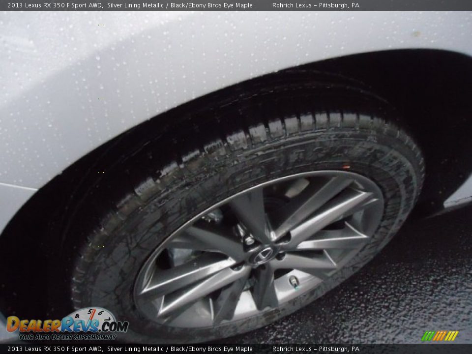 2013 Lexus RX 350 F Sport AWD Silver Lining Metallic / Black/Ebony Birds Eye Maple Photo #9