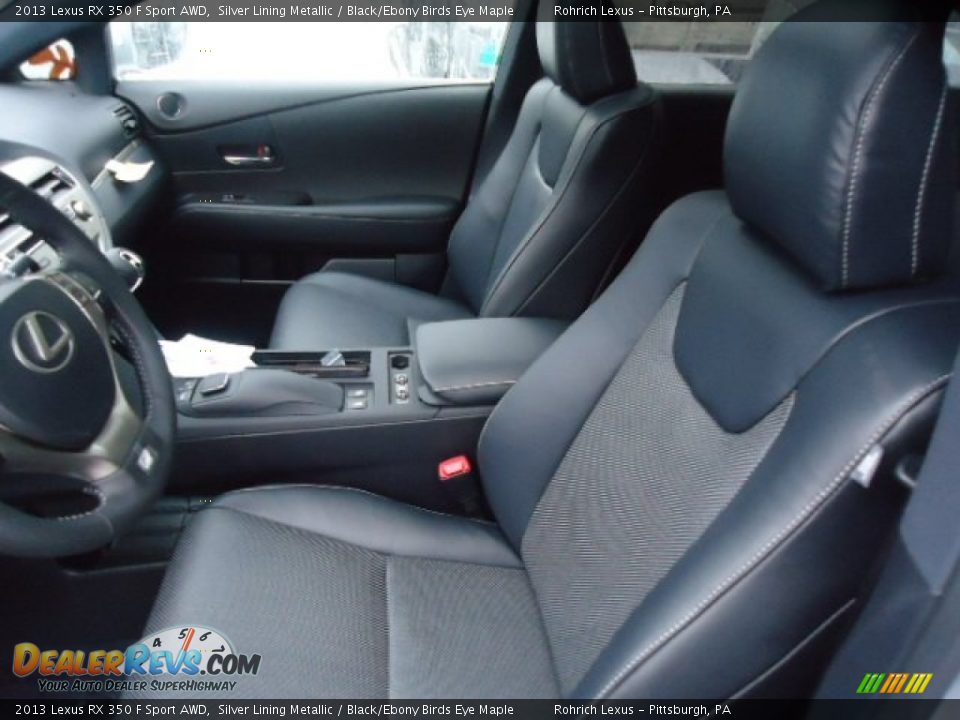 Black/Ebony Birds Eye Maple Interior - 2013 Lexus RX 350 F Sport AWD Photo #10