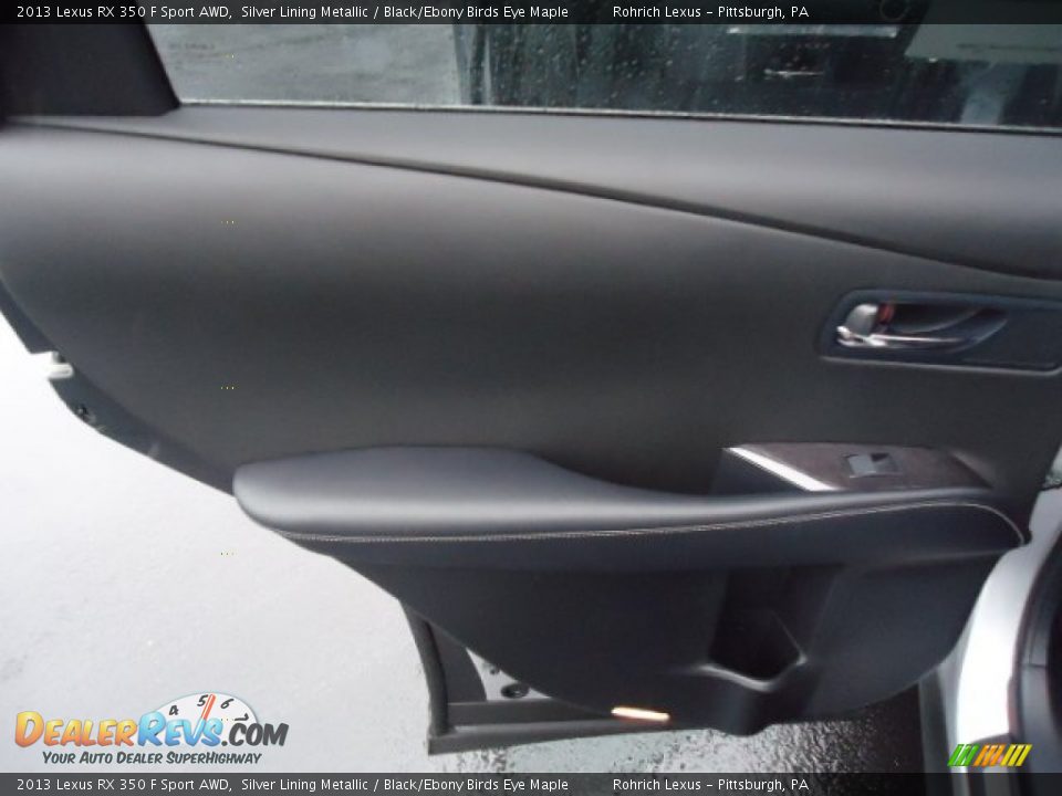 2013 Lexus RX 350 F Sport AWD Silver Lining Metallic / Black/Ebony Birds Eye Maple Photo #13