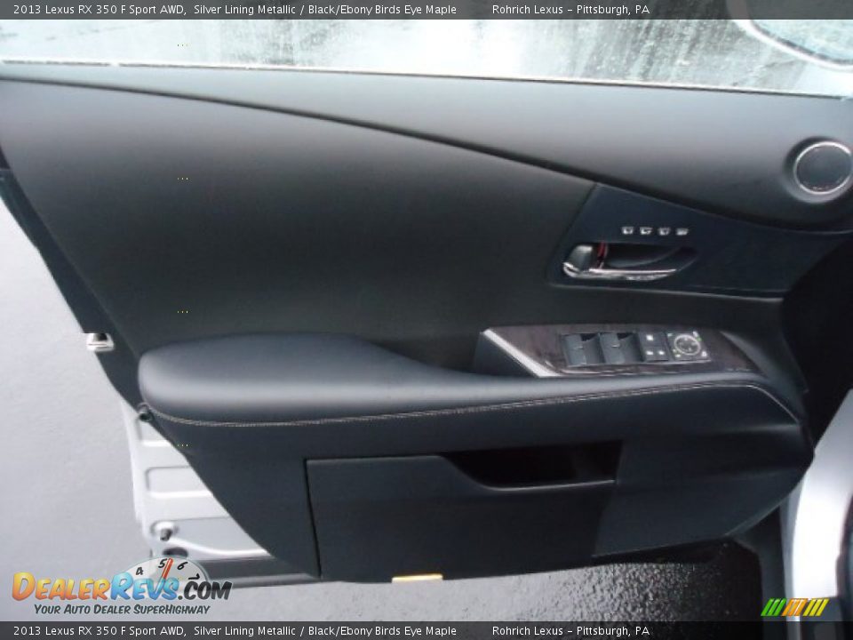 2013 Lexus RX 350 F Sport AWD Silver Lining Metallic / Black/Ebony Birds Eye Maple Photo #14