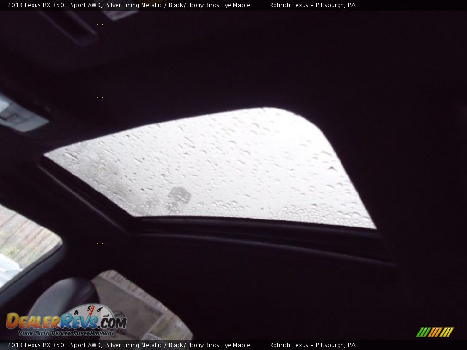 2013 Lexus RX 350 F Sport AWD Silver Lining Metallic / Black/Ebony Birds Eye Maple Photo #15