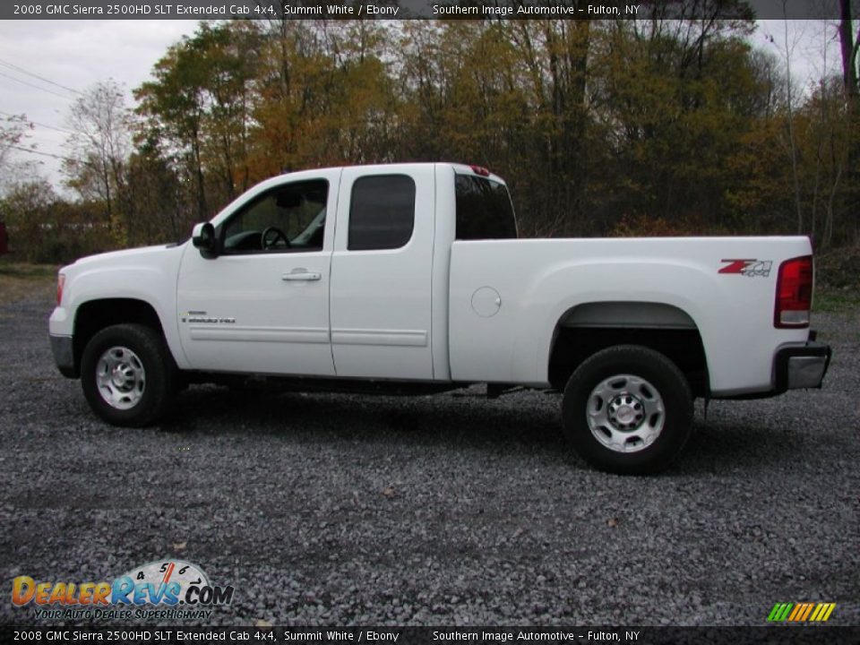 2008 GMC Sierra 2500HD SLT Extended Cab 4x4 Summit White / Ebony Photo #5