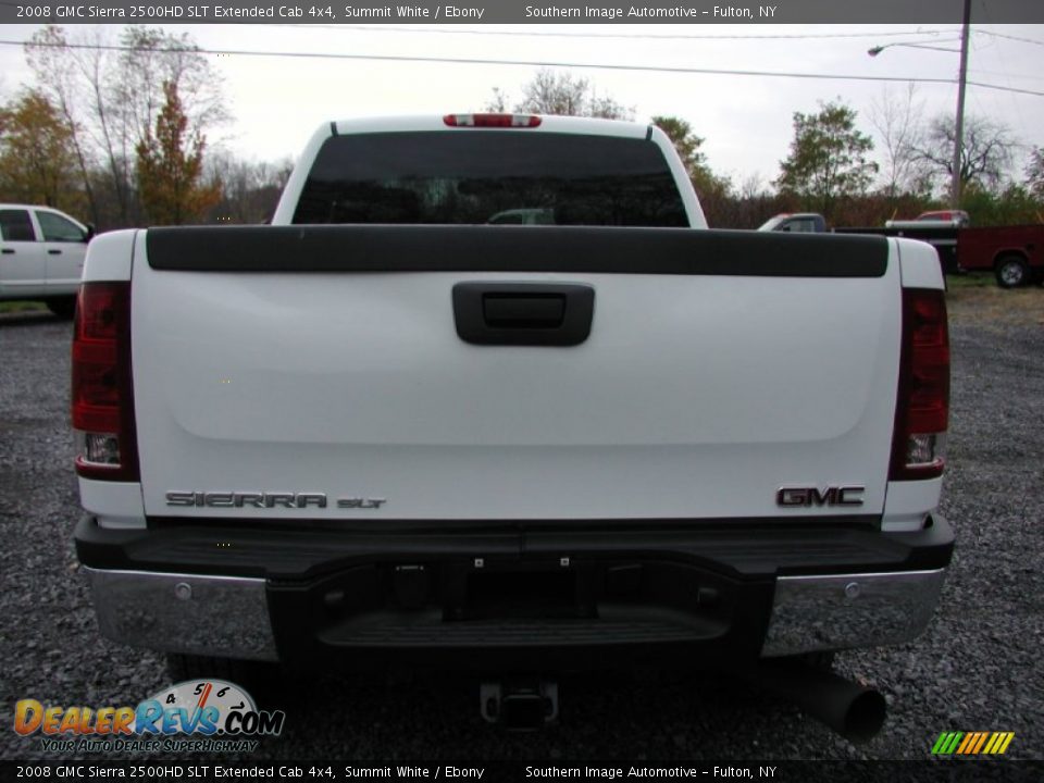 2008 GMC Sierra 2500HD SLT Extended Cab 4x4 Summit White / Ebony Photo #9