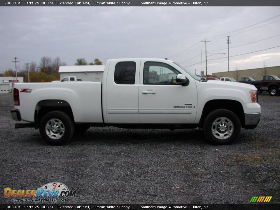 2008 GMC Sierra 2500HD SLT Extended Cab 4x4 Summit White / Ebony Photo #15