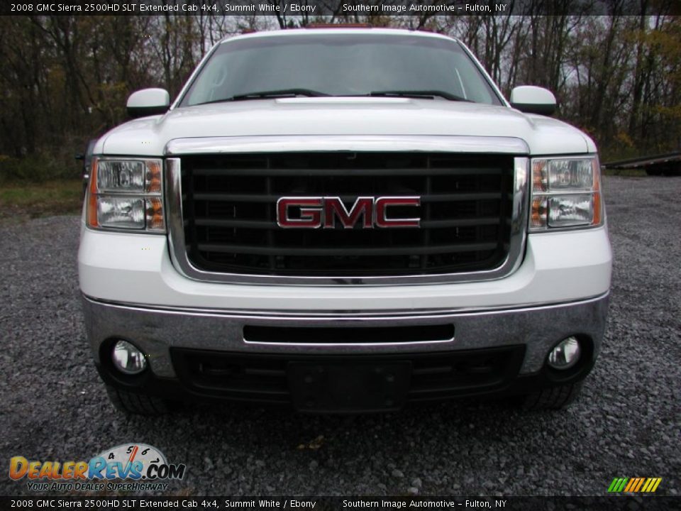 2008 GMC Sierra 2500HD SLT Extended Cab 4x4 Summit White / Ebony Photo #20