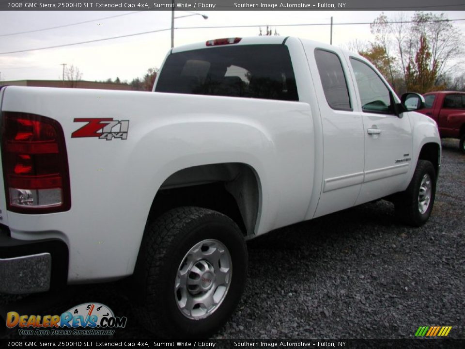2008 GMC Sierra 2500HD SLT Extended Cab 4x4 Summit White / Ebony Photo #23