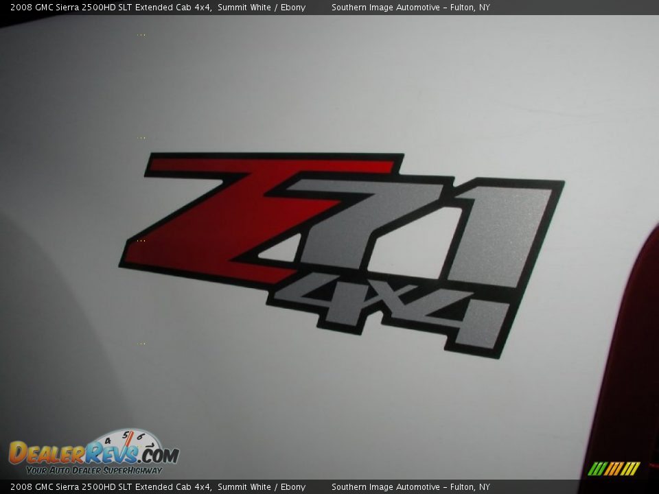 2008 GMC Sierra 2500HD SLT Extended Cab 4x4 Summit White / Ebony Photo #25