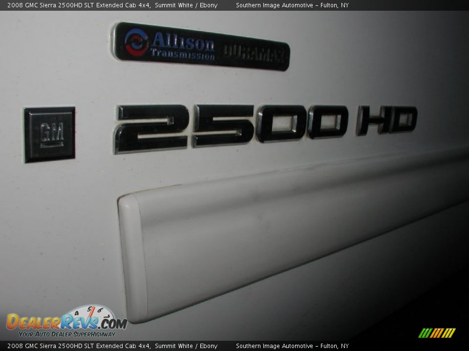2008 GMC Sierra 2500HD SLT Extended Cab 4x4 Summit White / Ebony Photo #35