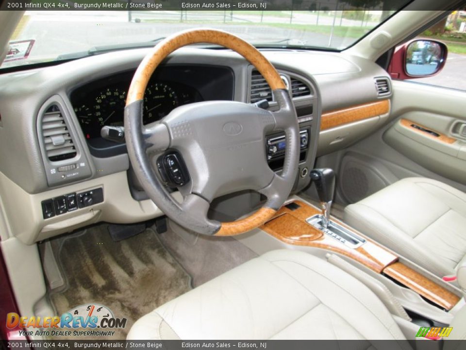 Stone Beige Interior - 2001 Infiniti QX4 4x4 Photo #15