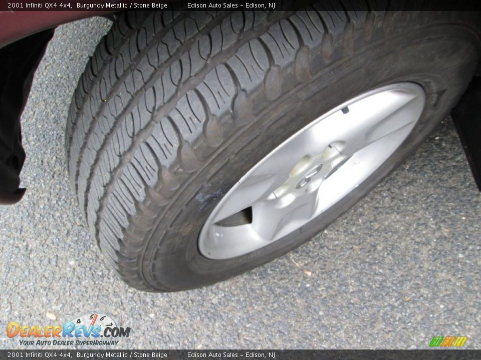 2001 Infiniti QX4 4x4 Burgundy Metallic / Stone Beige Photo #30