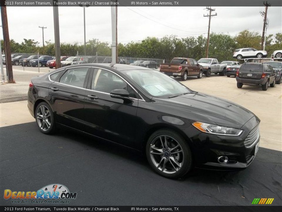 2013 Ford Fusion Titanium Tuxedo Black Metallic / Charcoal Black Photo #15