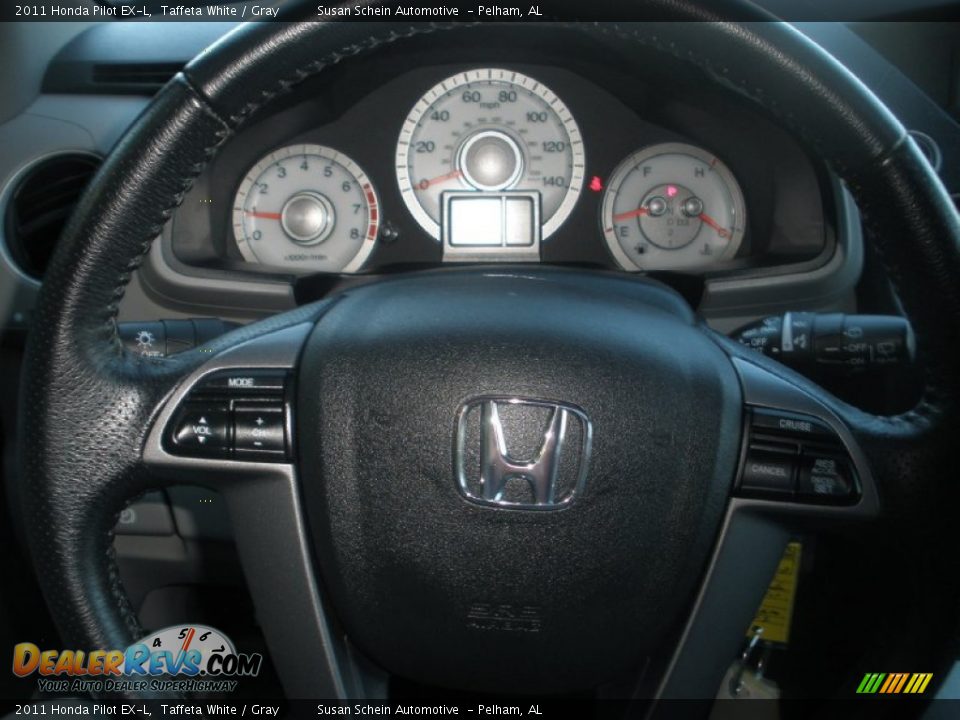 2011 Honda Pilot EX-L Taffeta White / Gray Photo #25