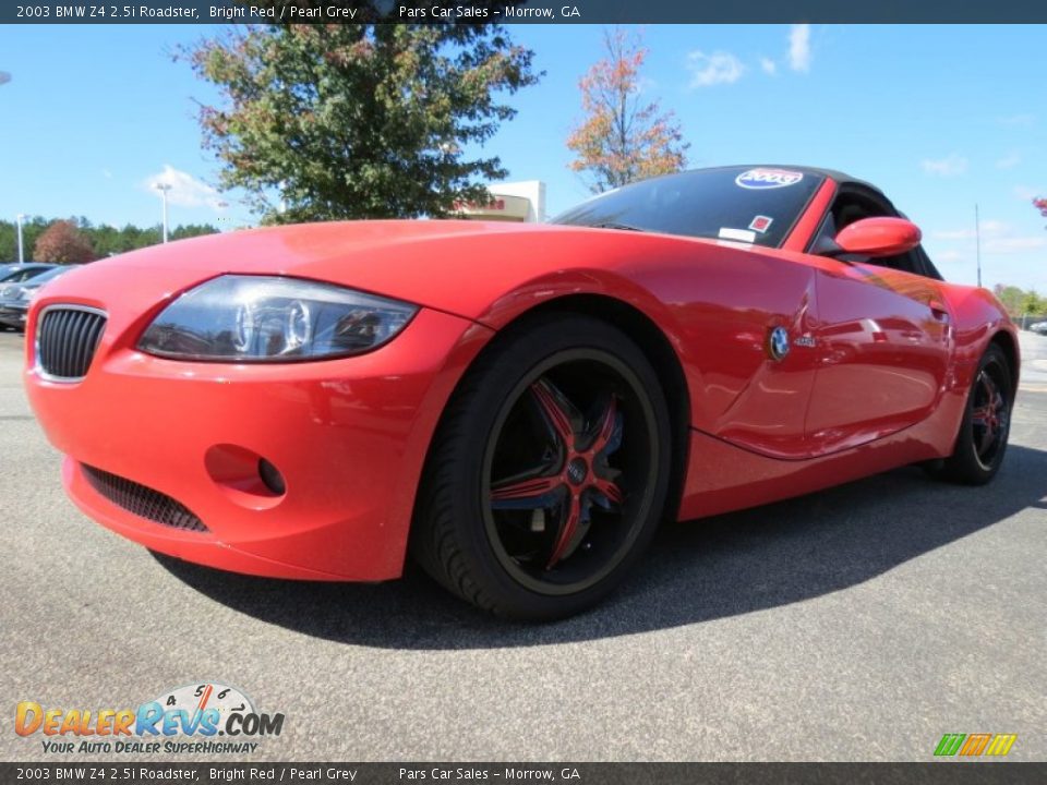 2003 BMW Z4 2.5i Roadster Bright Red / Pearl Grey Photo #1