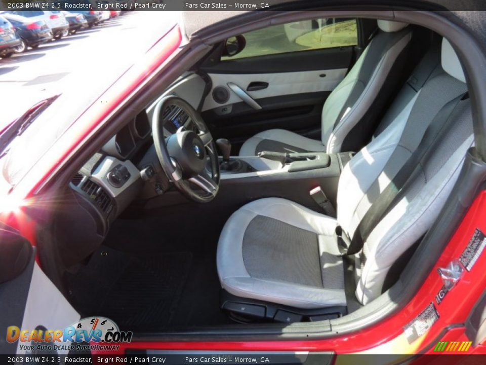 Pearl Grey Interior - 2003 BMW Z4 2.5i Roadster Photo #6