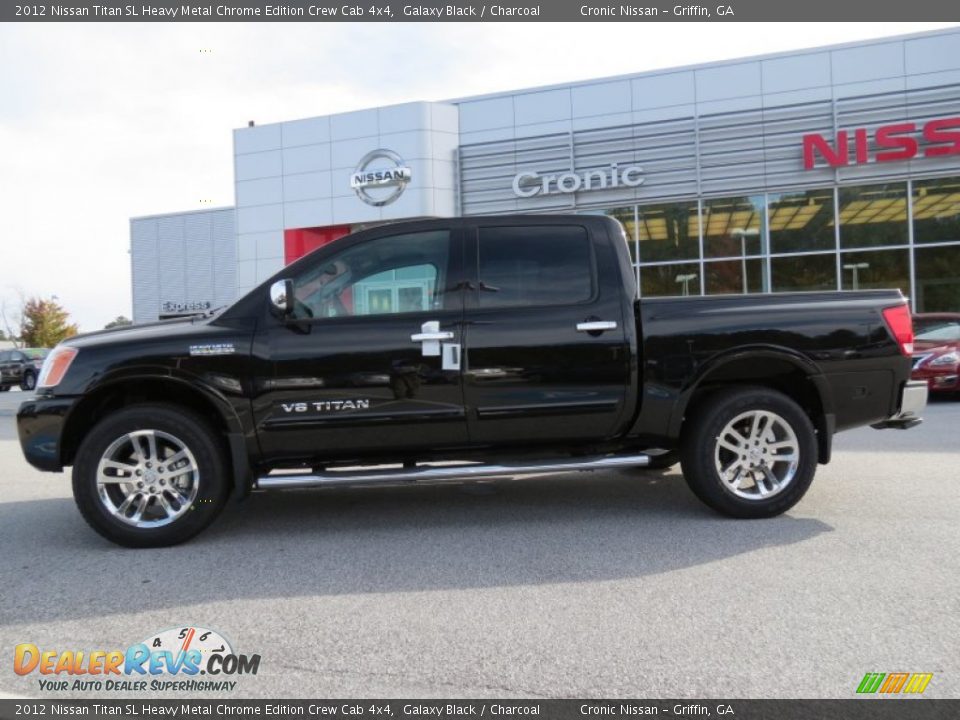 2012 Nissan Titan SL Heavy Metal Chrome Edition Crew Cab 4x4 Galaxy Black / Charcoal Photo #2