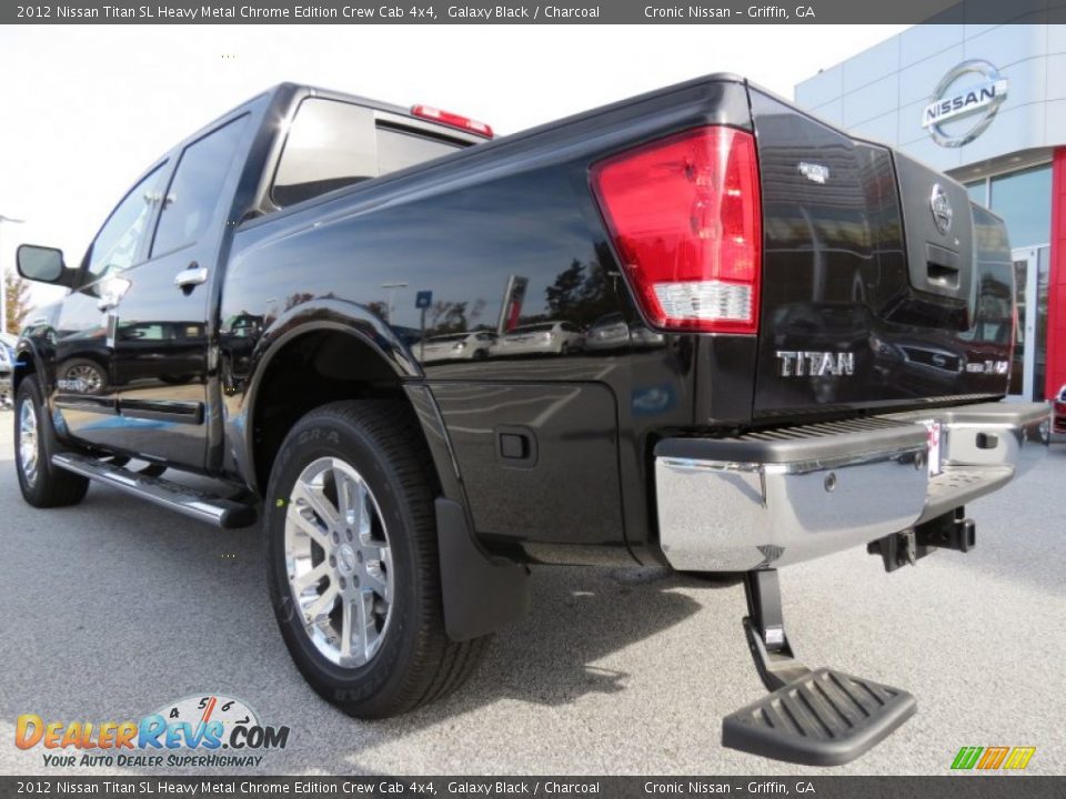 2012 Nissan Titan SL Heavy Metal Chrome Edition Crew Cab 4x4 Galaxy Black / Charcoal Photo #3