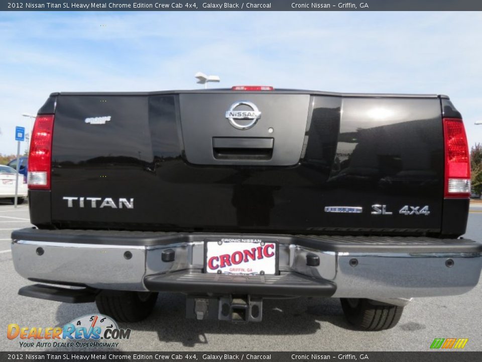 2012 Nissan Titan SL Heavy Metal Chrome Edition Crew Cab 4x4 Galaxy Black / Charcoal Photo #4