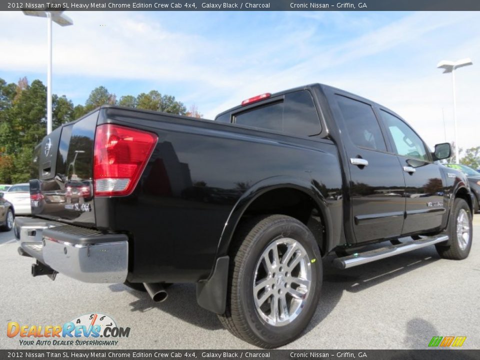 2012 Nissan Titan SL Heavy Metal Chrome Edition Crew Cab 4x4 Galaxy Black / Charcoal Photo #5