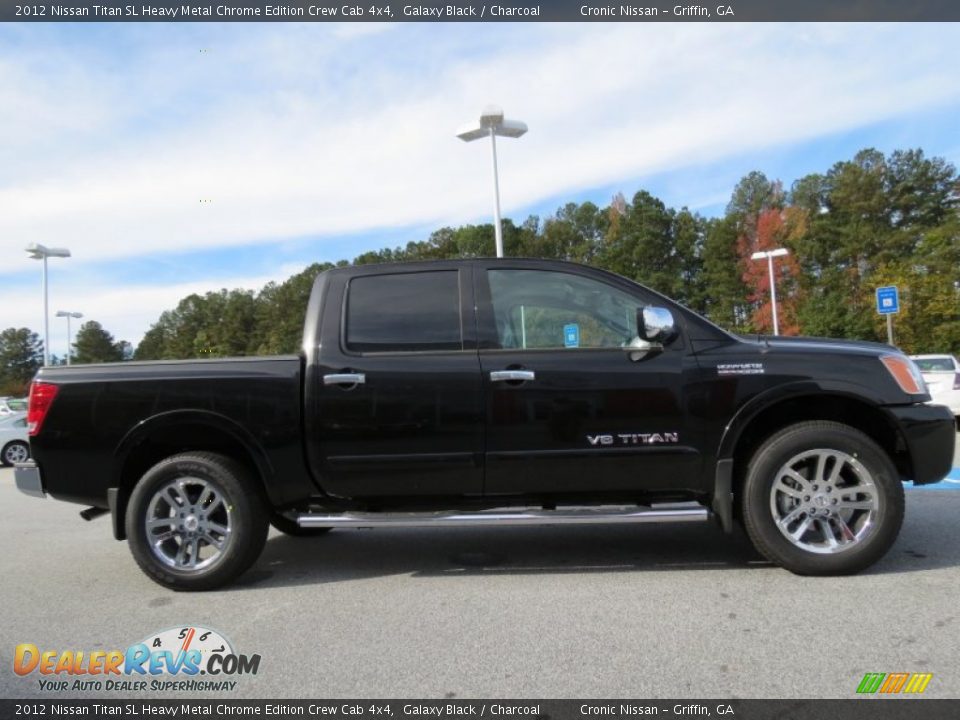 Galaxy Black 2012 Nissan Titan SL Heavy Metal Chrome Edition Crew Cab 4x4 Photo #6