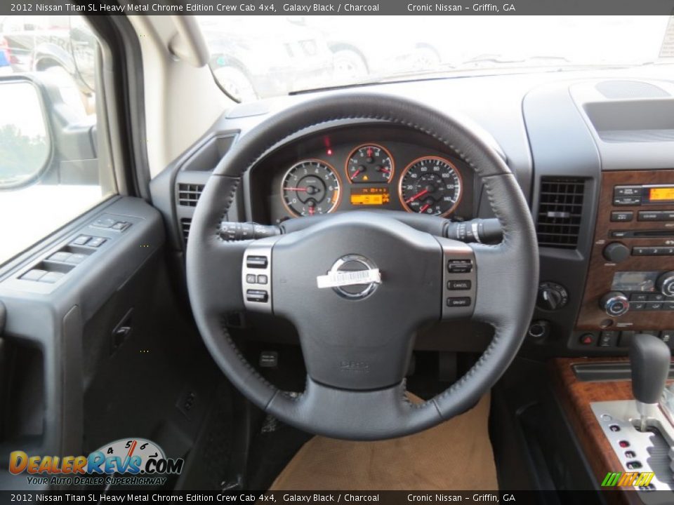 2012 Nissan Titan SL Heavy Metal Chrome Edition Crew Cab 4x4 Steering Wheel Photo #13