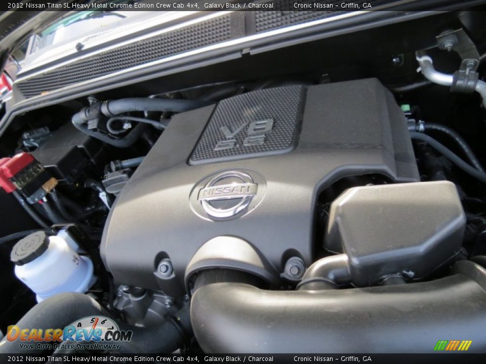 2012 Nissan Titan SL Heavy Metal Chrome Edition Crew Cab 4x4 Galaxy Black / Charcoal Photo #14