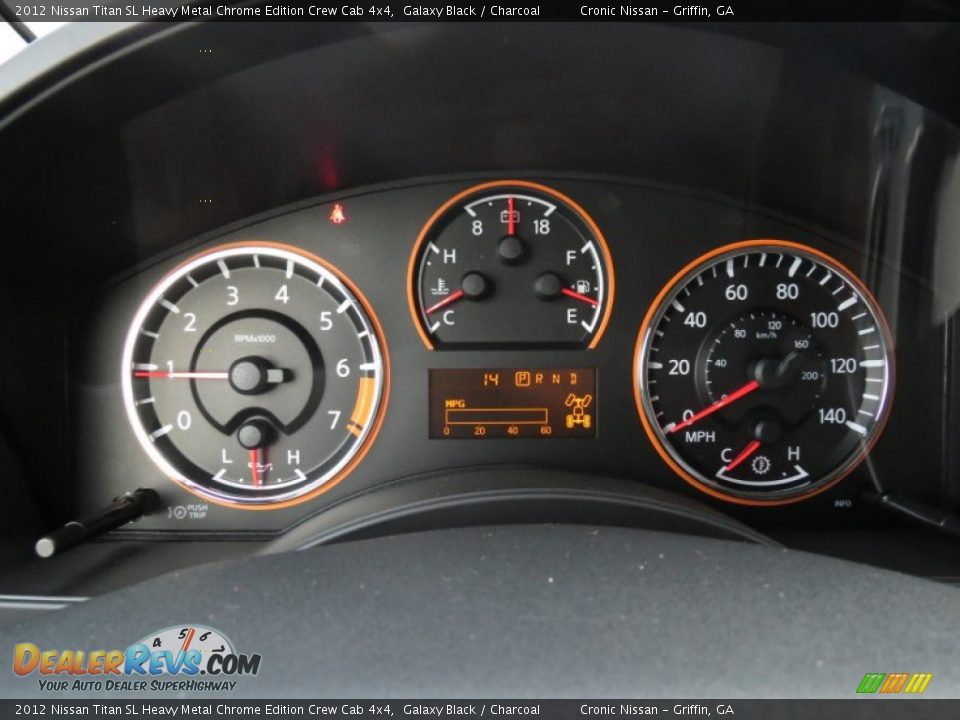2012 Nissan Titan SL Heavy Metal Chrome Edition Crew Cab 4x4 Gauges Photo #16