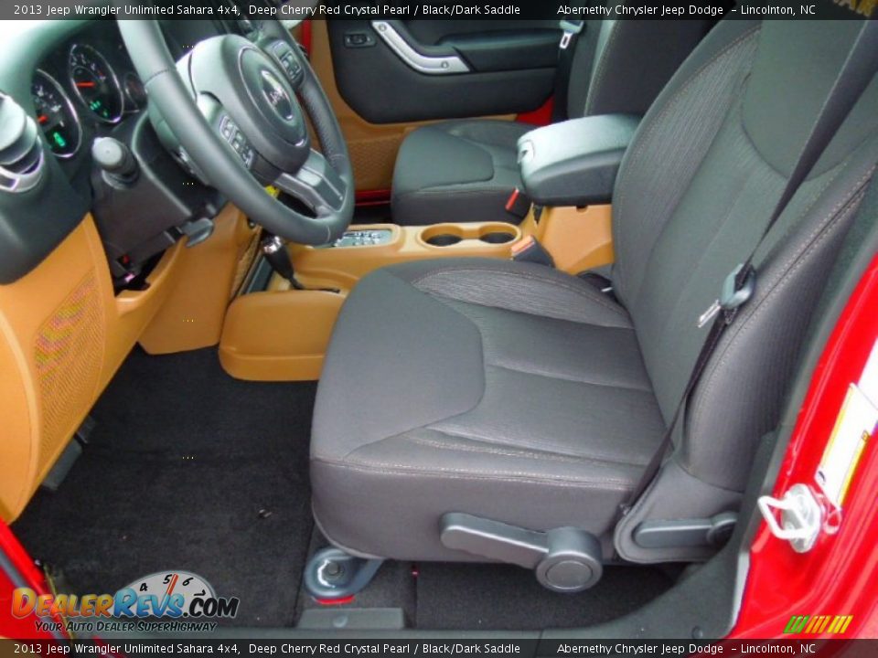 2013 Jeep Wrangler Unlimited Sahara 4x4 Deep Cherry Red Crystal Pearl / Black/Dark Saddle Photo #9