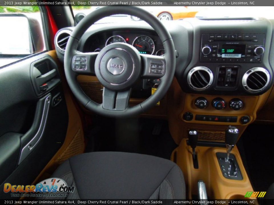 2013 Jeep Wrangler Unlimited Sahara 4x4 Deep Cherry Red Crystal Pearl / Black/Dark Saddle Photo #19
