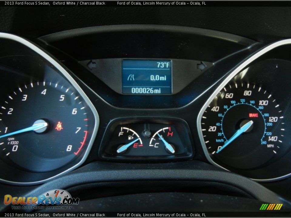 2013 Ford Focus S Sedan Oxford White / Charcoal Black Photo #8
