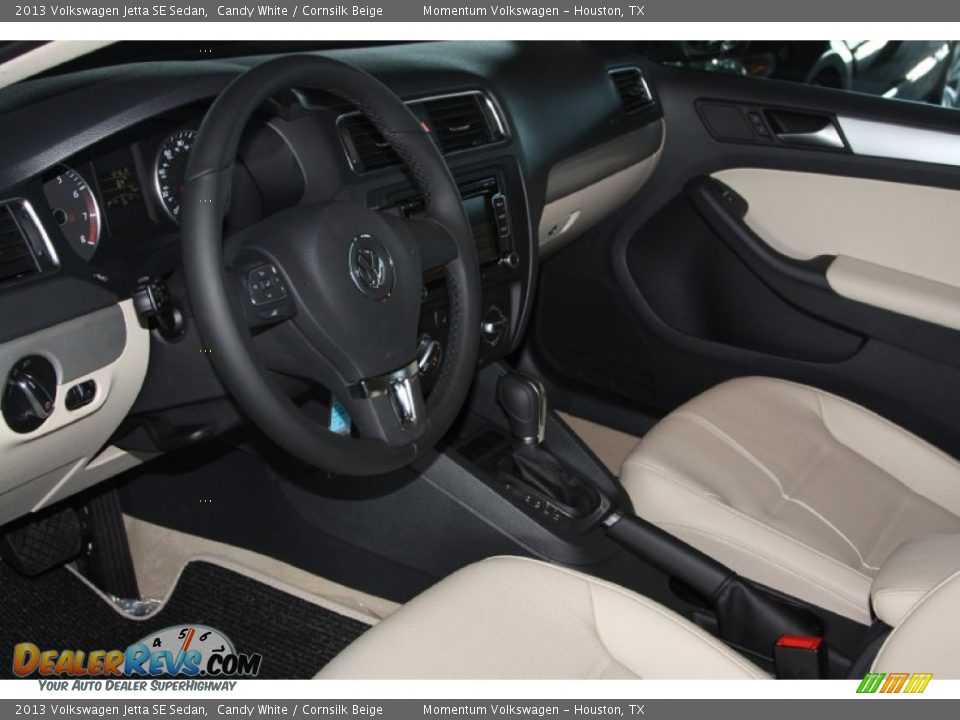 2013 Volkswagen Jetta SE Sedan Candy White / Cornsilk Beige Photo #7