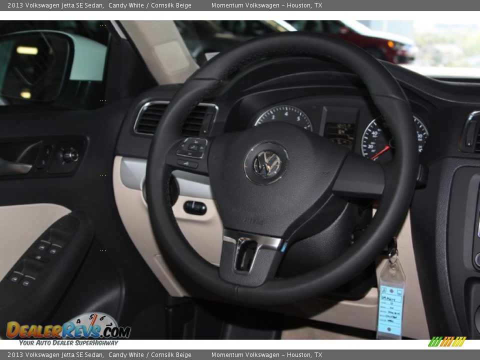 2013 Volkswagen Jetta SE Sedan Candy White / Cornsilk Beige Photo #21