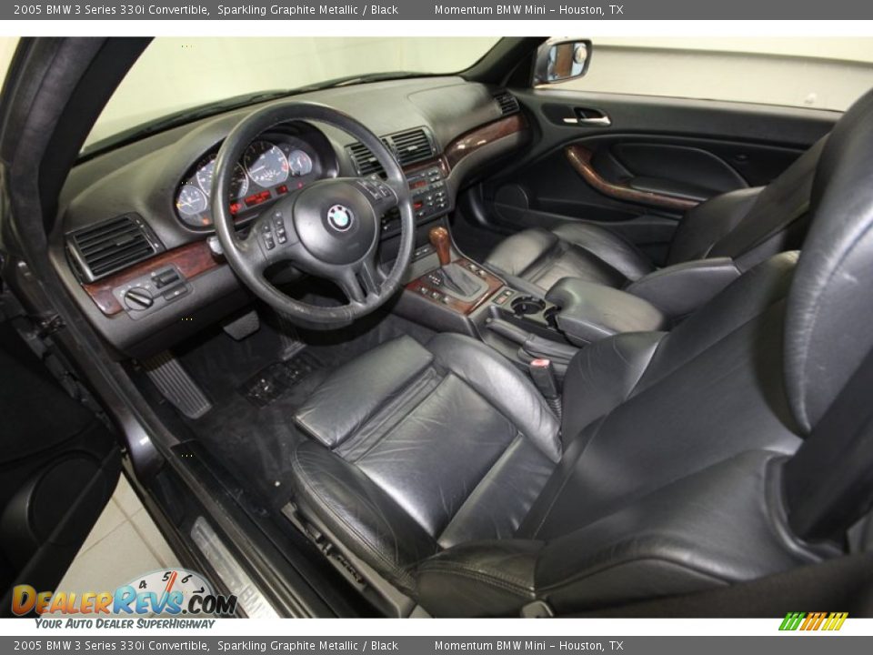 Black Interior - 2005 BMW 3 Series 330i Convertible Photo #3